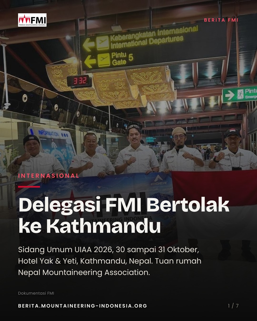 Slide 1: sampul Delegasi FMI Bertolak ke Kathmandu