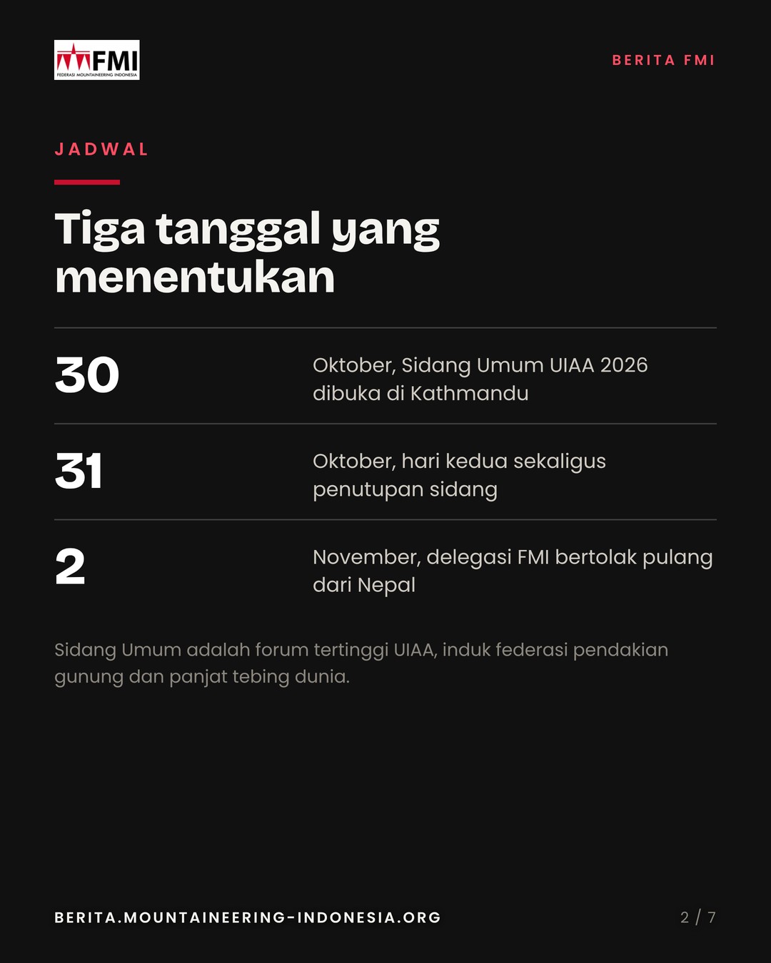 Slide 2: tiga tanggal yang menentukan, 30 dan 31 Oktober, 2 November